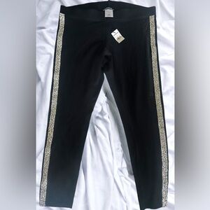 Legging dress pants brand new stretchy form fitting crystal embellishments sides